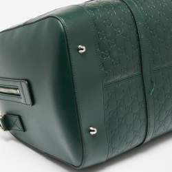 مملوكة مسبقًا Gucci Green Guccissima Leather Duffel Bag