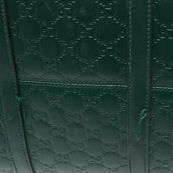 مملوكة مسبقًا Gucci Green Guccissima Leather Duffel Bag