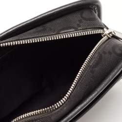 Gucci Black GG Nylon and Leather Off the Grid Wash Bag