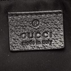 Gucci Black GG Nylon and Leather Off the Grid Wash Bag
