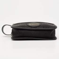Gucci Black GG Nylon and Leather Off the Grid Wash Bag
