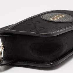 Gucci Black GG Nylon and Leather Off the Grid Wash Bag