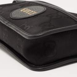 Gucci Black GG Nylon and Leather Off the Grid Wash Bag