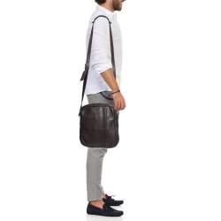 Gucci Dark Brown Leather Messenger Bag