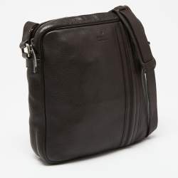 Gucci Dark Brown Leather Messenger Bag