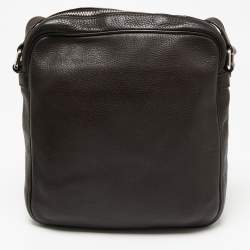 Gucci Dark Brown Leather Messenger Bag