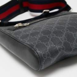 Gucci Black GG Supreme Canvas And Leather Small Messenger Bag