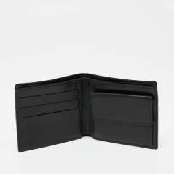 Pre Owned Gucci Black GG Canvas and Leather Wed Bifold Wallet