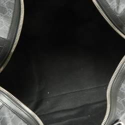 Pre Owned Gucci Black GG Supreme Canvas And Leather Large Carry On Duffel Bag