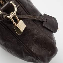 Pre Owned Gucci Dark Brown Guccissima Leather Briefcase Bag