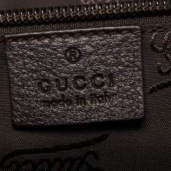 Pre Owned Gucci Dark Brown Guccissima Leather Messenger Bag