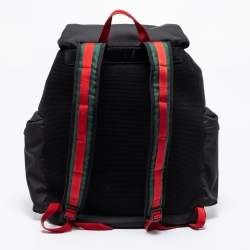 Pre Owned Gucci Black Nylon Techpack Backpack