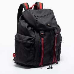 Pre Owned Gucci Black Nylon Techpack Backpack