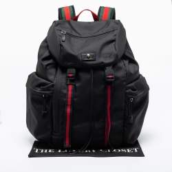 Pre Owned Gucci Black Nylon Techpack Backpack