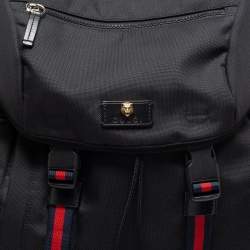 Pre Owned Gucci Black Nylon Techpack Backpack