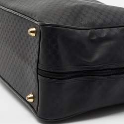 Gucci Black GG Supreme Canvas Vintage Web Travel Bag