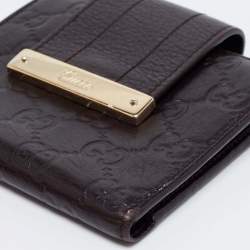 Gucci Dark Brown Guccissima Leather French Wallet
