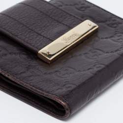 Gucci Dark Brown Guccissima Leather French Wallet
