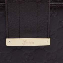 Gucci Dark Brown Guccissima Leather French Wallet