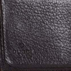 Gucci Dark Brown Guccissima Leather French Wallet