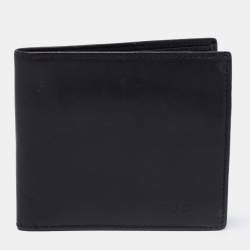 Pre Owned Gucci Black Leather Bifold Wallet 