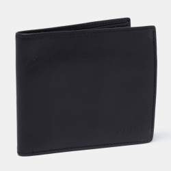 Pre Owned Gucci Black Leather Bifold Wallet 