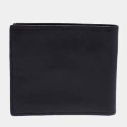 Pre Owned Gucci Black Leather Bifold Wallet 