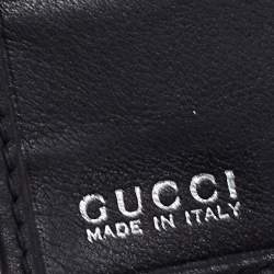 Pre Owned Gucci Black Leather Bifold Wallet 