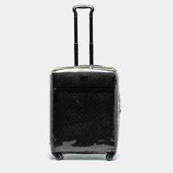 Gucci Black GG Imprime Canvas and Leather Trolley Suitcase