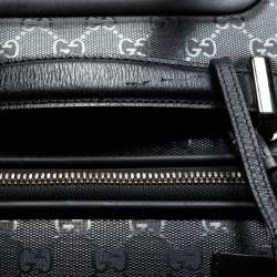 Gucci Black GG Imprime Canvas and Leather Trolley Suitcase