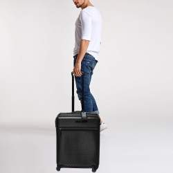 Gucci Black GG Imprime Canvas and Leather Trolley Suitcase