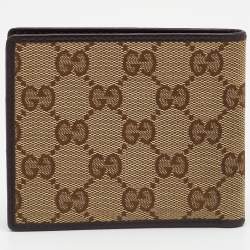 Gucci Beige/Brown GG Canvas and Leather Bifold Wallet