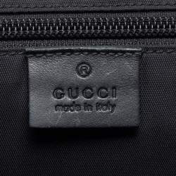 Pre Owned Gucci Black/Grey Guccissima Leather Laptop Bag