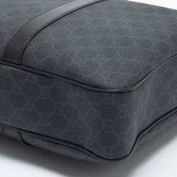 Pre Owned Gucci Black/Grey Guccissima Leather Laptop Bag