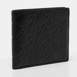 Gucci Black Guccissima Leather Bifold Wallet