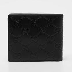 Gucci Black Guccissima Leather Bifold Wallet