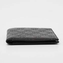 Gucci Black Guccissima Leather Bifold Wallet