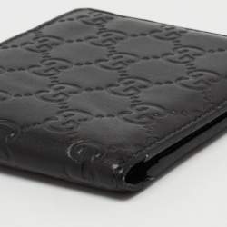 Gucci Black Guccissima Leather Bifold Wallet