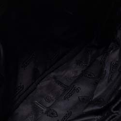 Pre Owned Gucci Black Guccissima Leather Messenger Bag