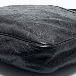Pre Owned Gucci Black Guccissima Leather Messenger Bag