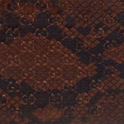 Gucci Brown Microguccissima Python Bifold Wallet