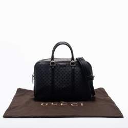 Pre Owned Gucci Black Bright Diamante Leather Briefcase