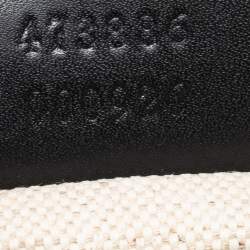 Pre Owned Gucci Beige/Black GG Supreme Canvas And Leather Angry Cat Print Flat Messenger Bag