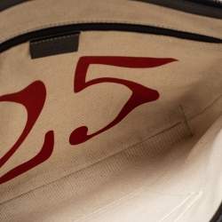 Pre Owned Gucci Beige/Black GG Supreme Canvas And Leather Angry Cat Print Flat Messenger Bag