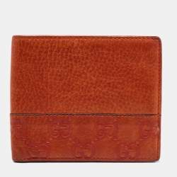 Gucci Orange Guccissima Leather Bifold Wallet