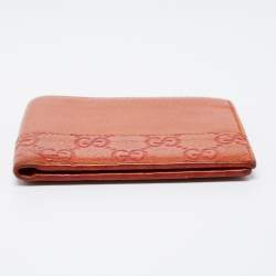 Gucci Orange Guccissima Leather Bifold Wallet