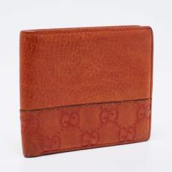 Gucci Orange Guccissima Leather Bifold Wallet