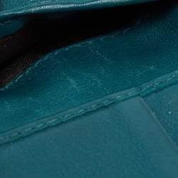 Pre Owned Gucci Green Microguccissima Leather Bifold Wallet