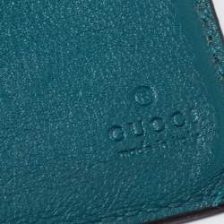 Pre Owned Gucci Green Microguccissima Leather Bifold Wallet
