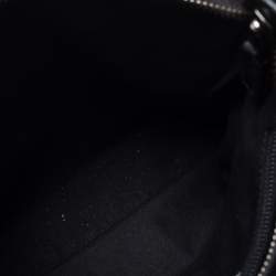 Gucci Black GG  Canvas And Leather Flat Messenger Bag